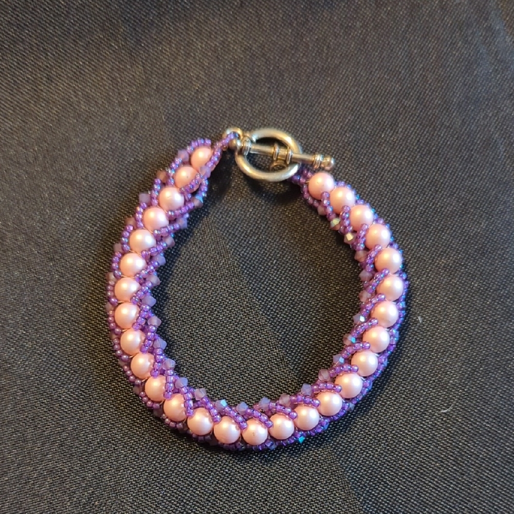 Elegant Purple Beaded Bracelet